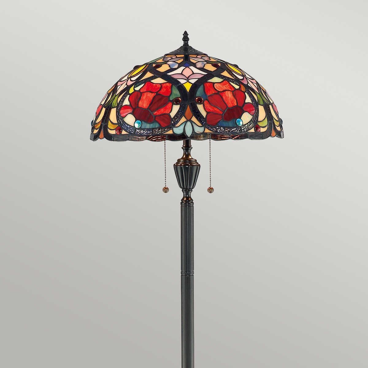quoizel tiffany larissa floor lamp Detailed Close Up