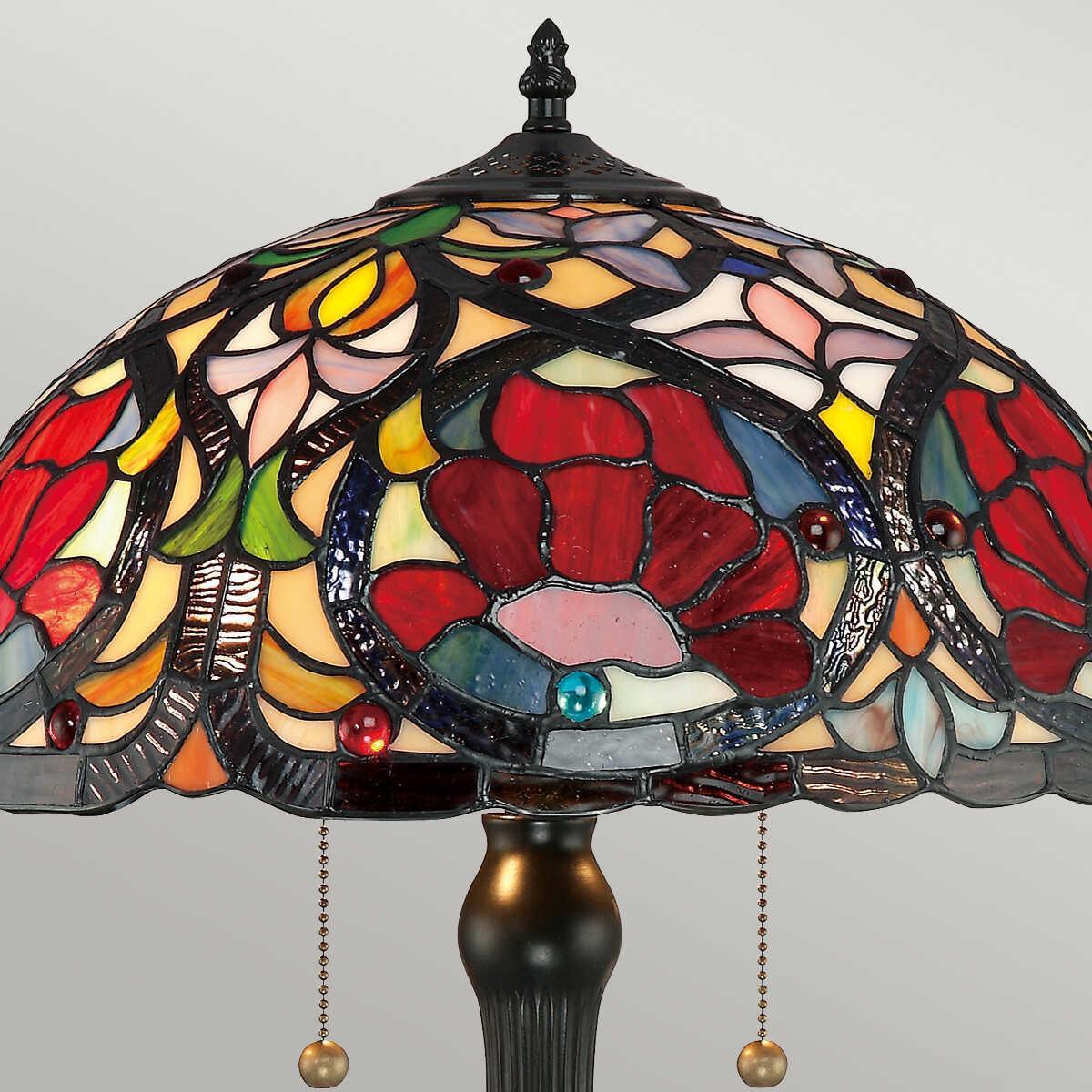quoizel tiffany larissa large table lamp Detailed Close Up