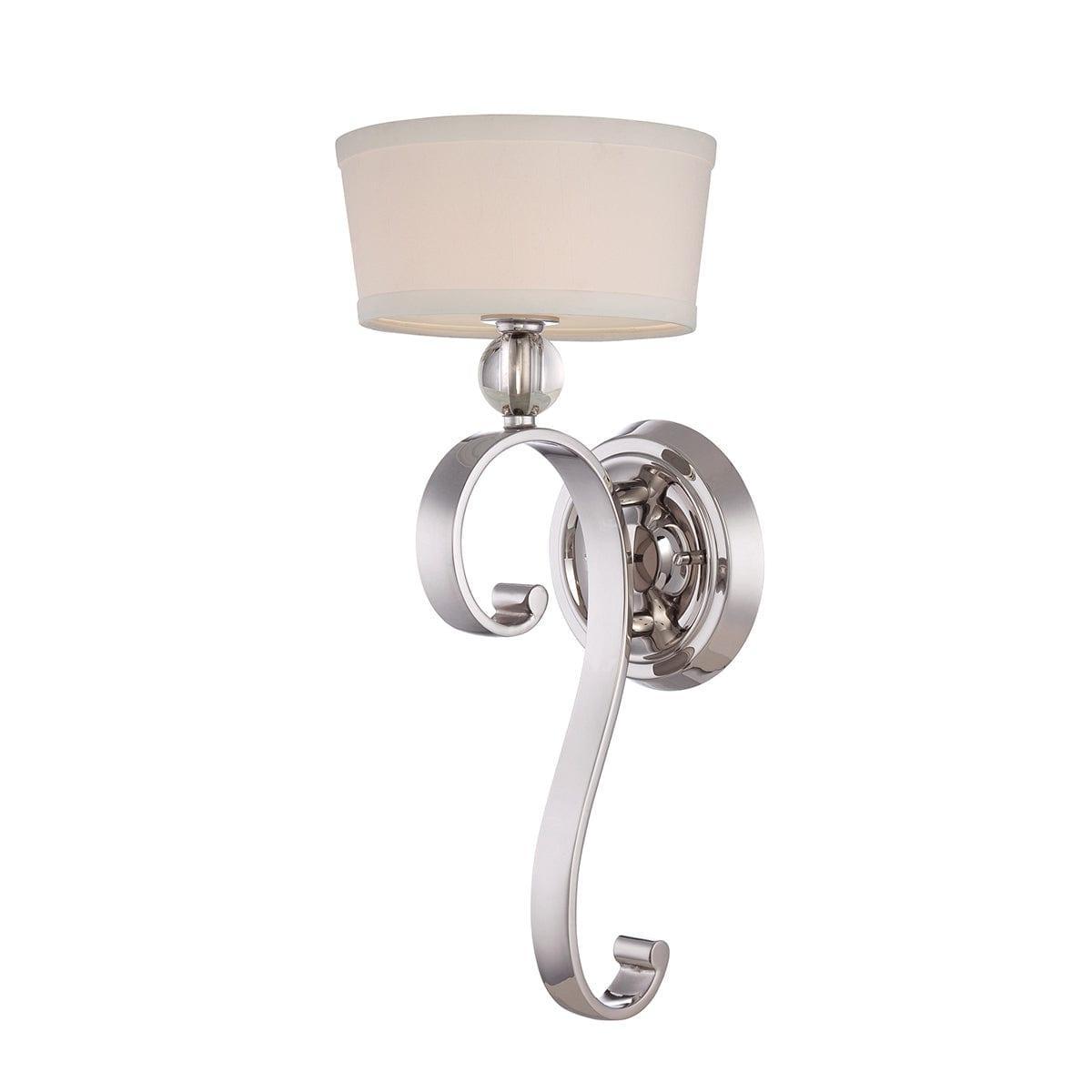 quoizel madison manor 1 light silver wall light