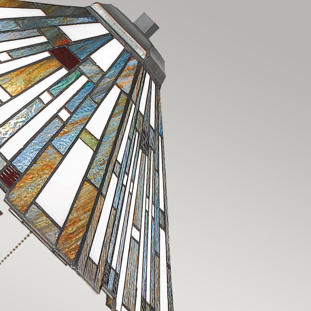 tiffany quoizel maybeck 2 light bronze floor lamp Detailed Close Up