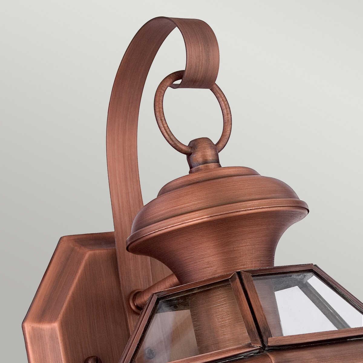 Quoizel Newbury Aged Copper Small Outdoor Wall Light by Elstead Outdoor Lighting 3