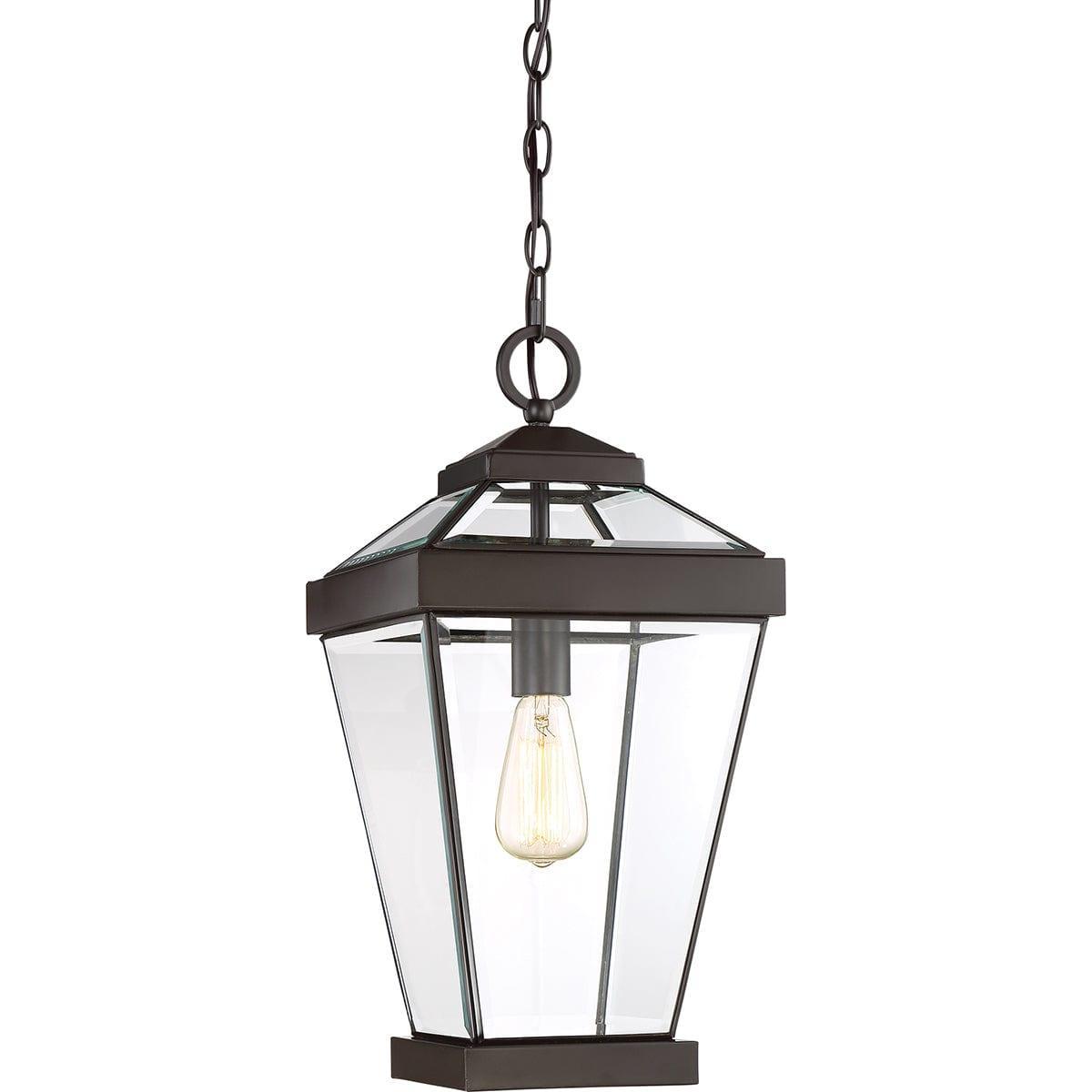 quoizel ravine large bronze outdoor pendant chain lantern