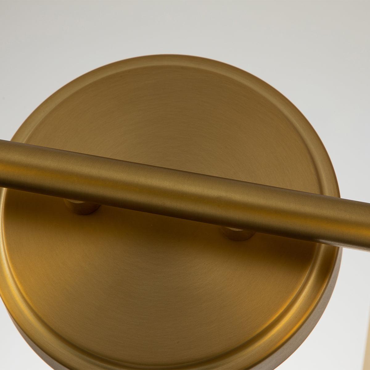 Quoizel Swell 2 Light Brushed Brass Bathroom Wall Light Living Room Image