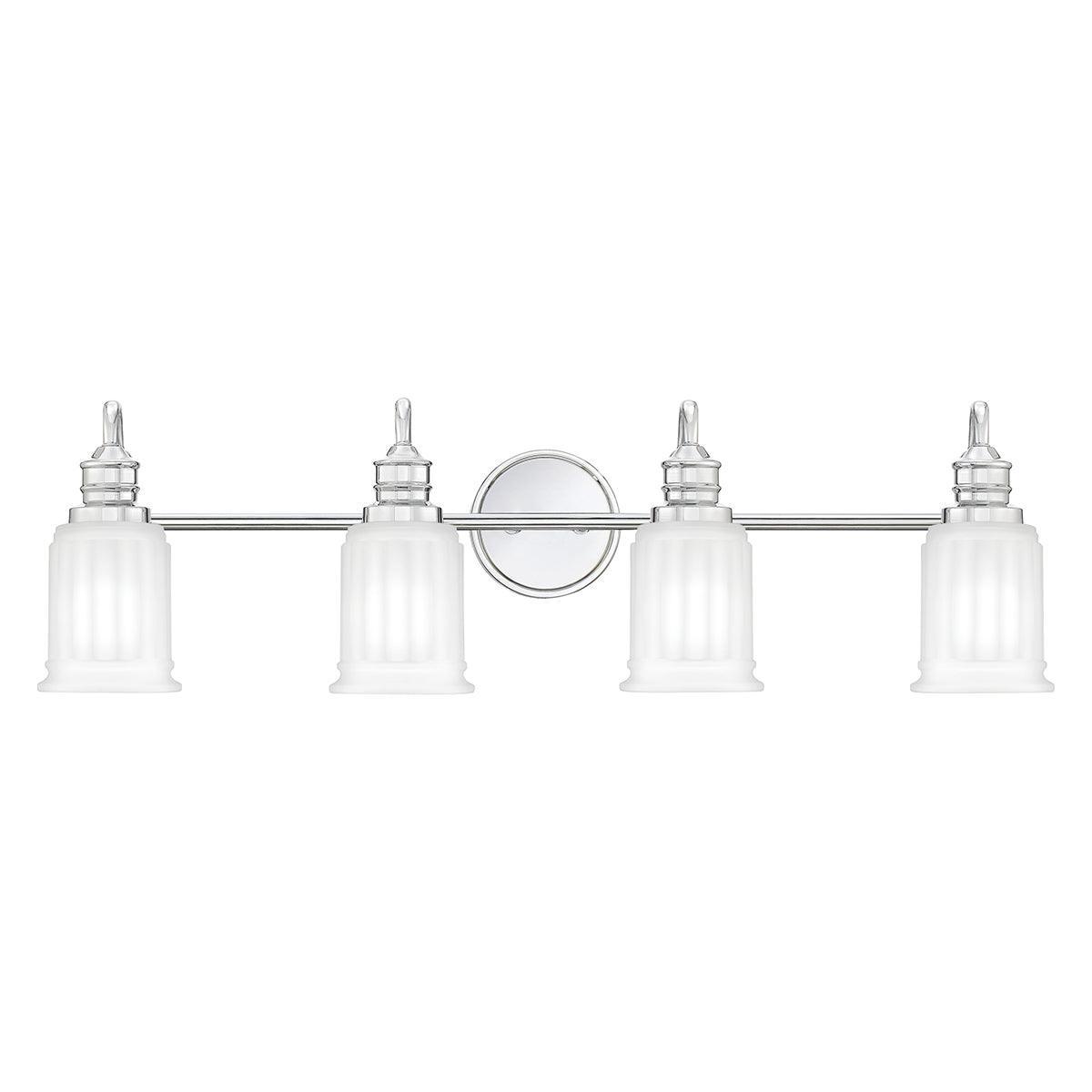 quoizel swell 4 light chrome bathroom wall light