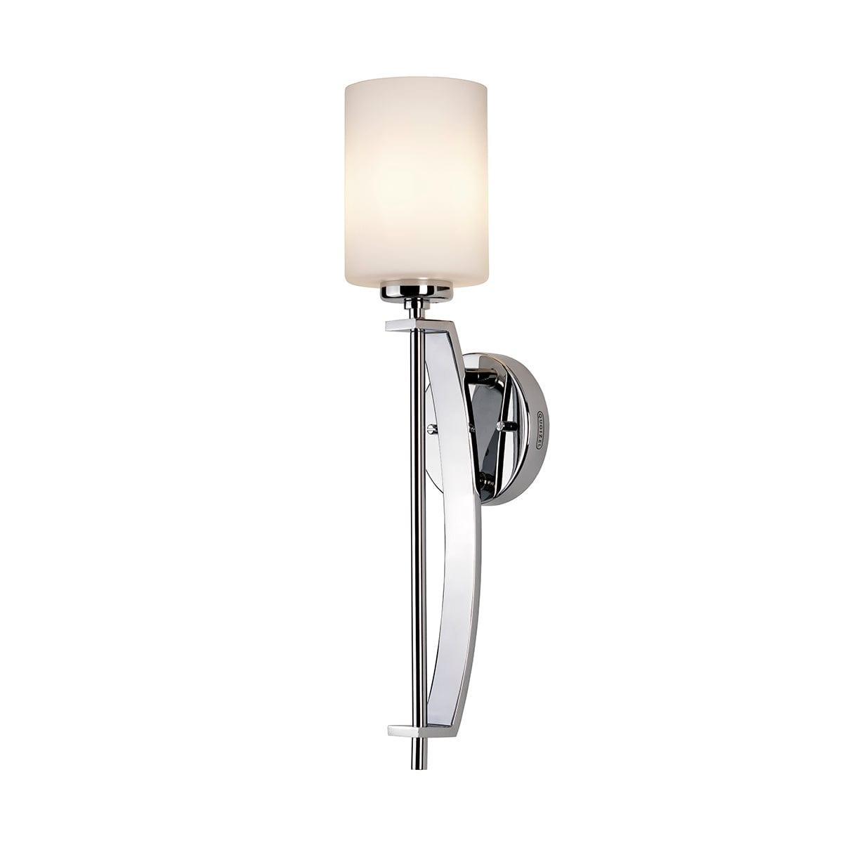 quoizel taylor large polished chrome bathroom wall light