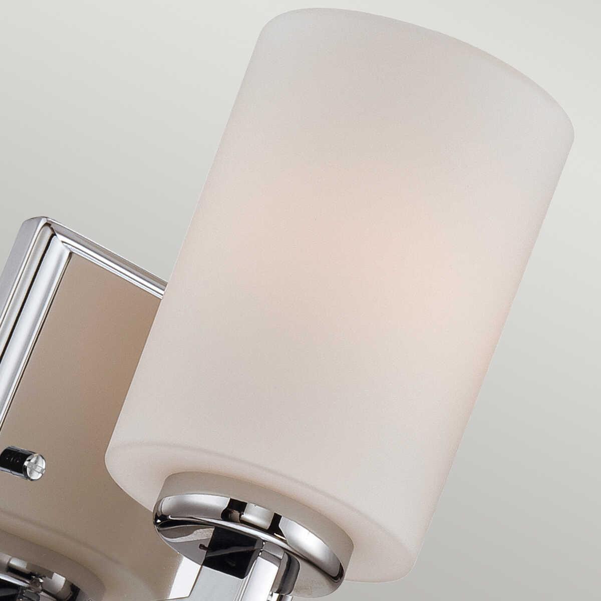 quoizel taylor small polished chrome bathroom wall light Close Up LED Bulb