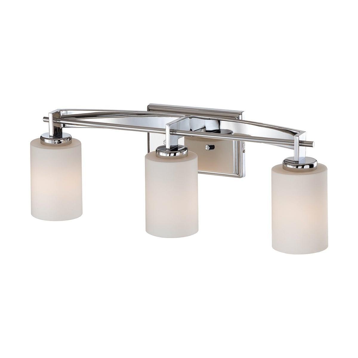 quoizel taylor 3 light above mirror polished chrome bathroom light