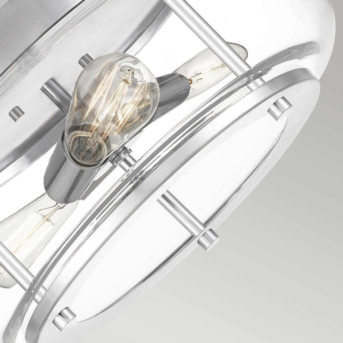 quoizel trilogy 3 light chrome bathroom flush mount Living Room Close Up