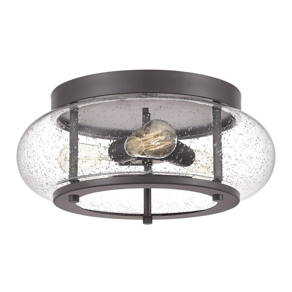 Quoizel Trilogy Old Bronze Flush Ceiling Light Living room Image