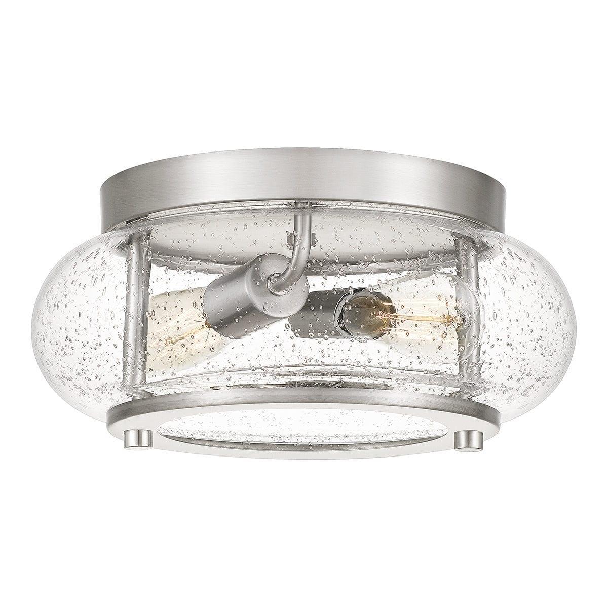 Quoizel Trilogy 2 Light Flush Brushed Nickel Ceiling Light Living room Image