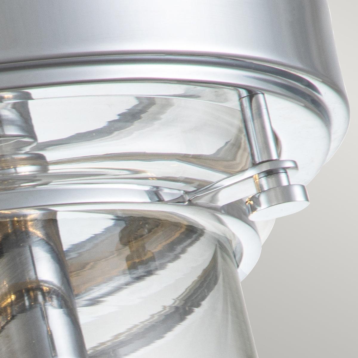 quoizel whistling 3 light chrome bathroom ceiling flush Close Up