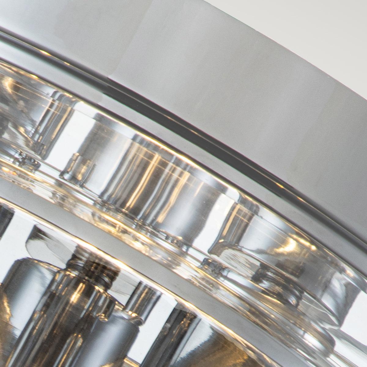 quoizel whistling 3 light chrome bathroom ceiling flush Detailed Close Up