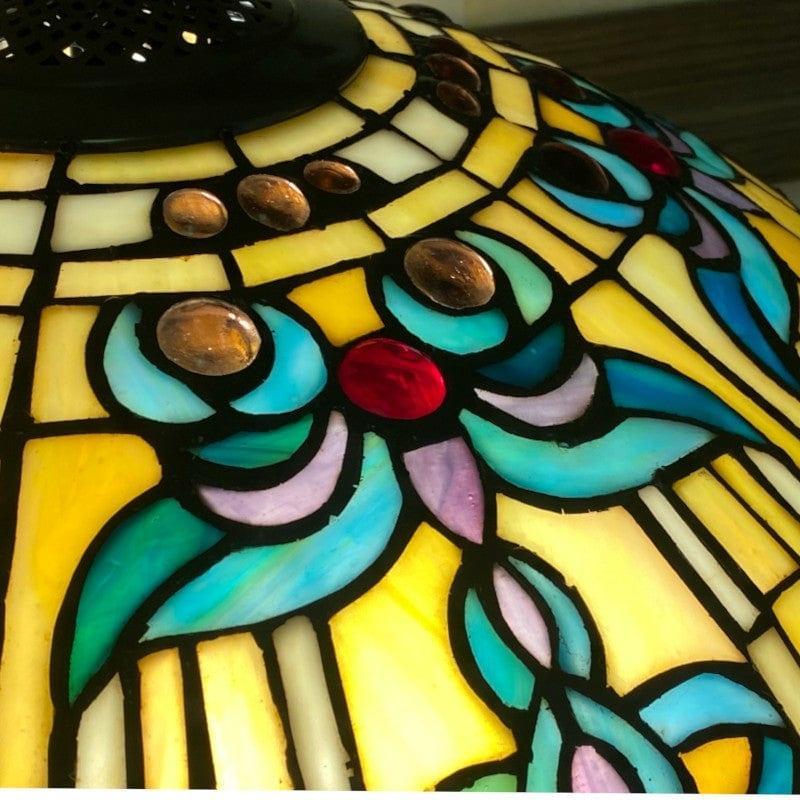 regency tiffany floor lamp close up