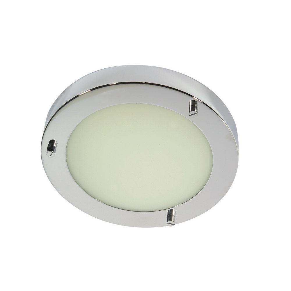 oaks rondo small flush chrome bathroom ceiling light ip44