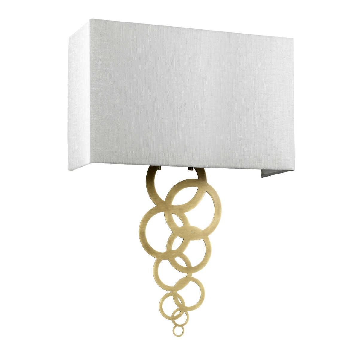 Rosa Large 2 Light Aged Brass Wall Light ,ROSA-LARGE-AB,Elstead Lighting, living room close up image