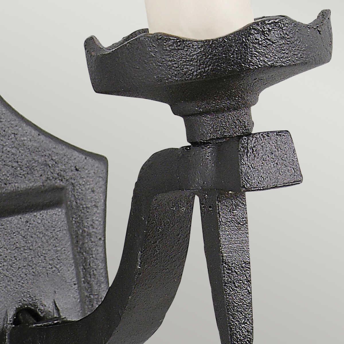 elstead rectory 1it wall light ry1b black Detailed Close Up