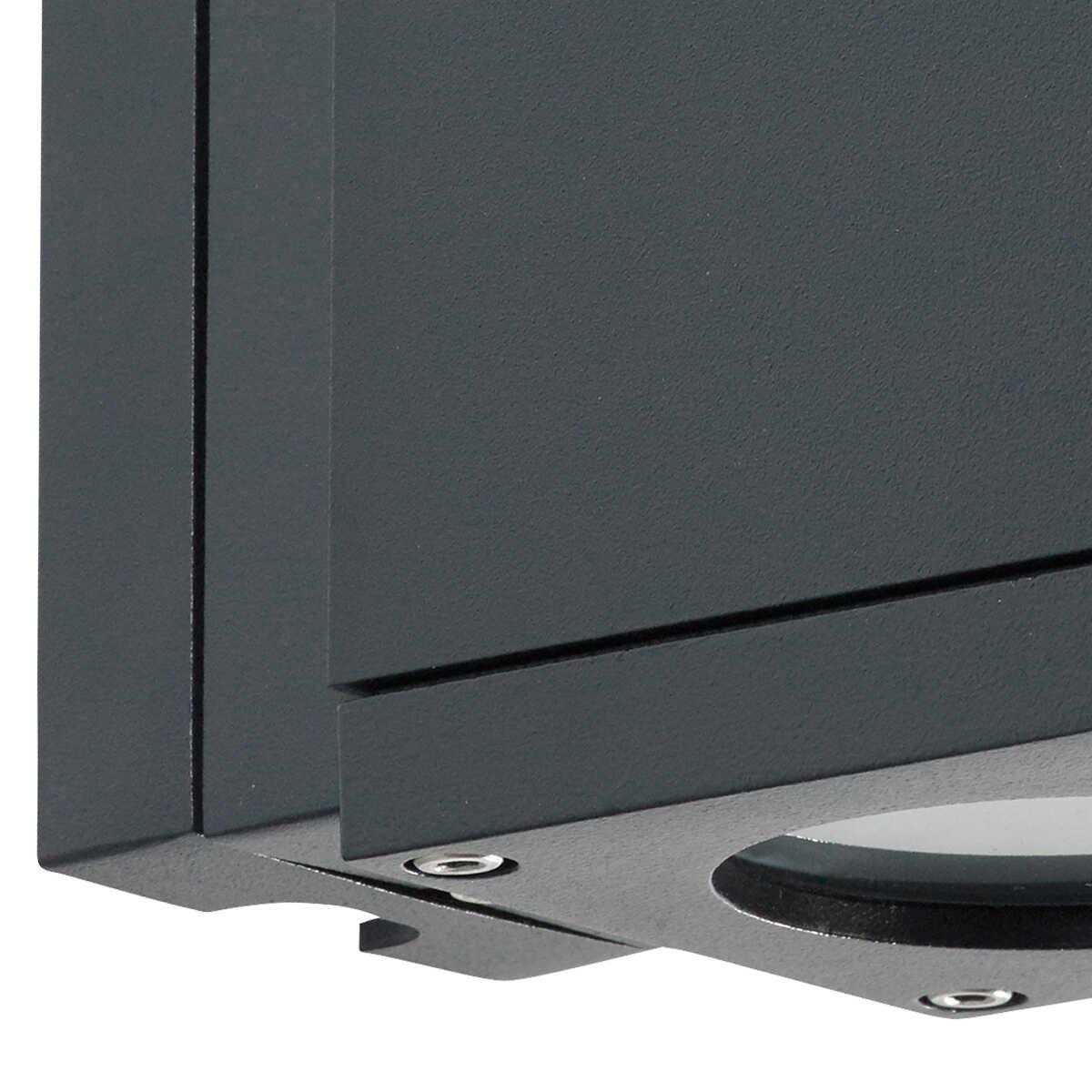 norlys sandvik 1 light graphite down outside wall light Living Room Close Up