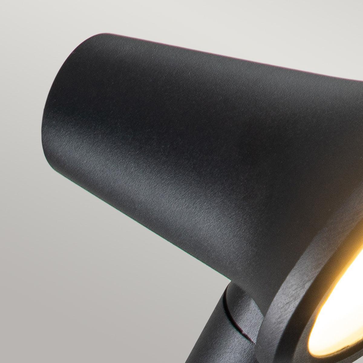elstead selma led black outdoor sign light Detailed Close Up