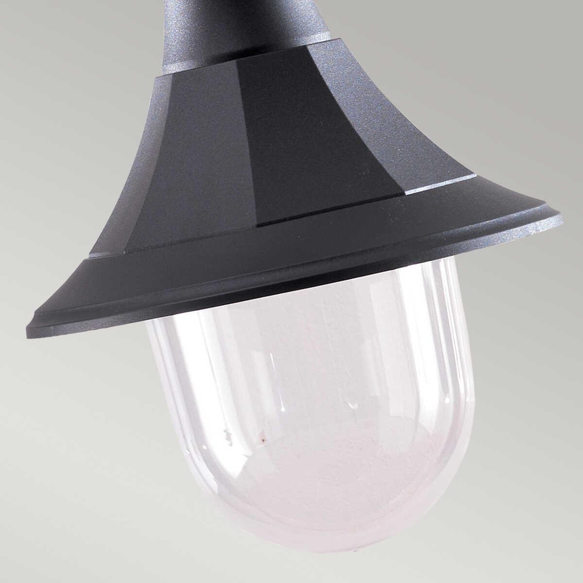 elstead shannon black finish outdoor pendant lantern Detailed Close Up