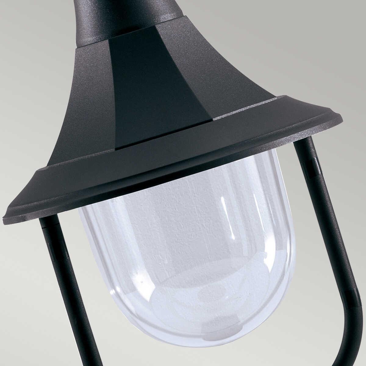 elstead shannon black finish outdoor pedestal lantern Living Room Close Up