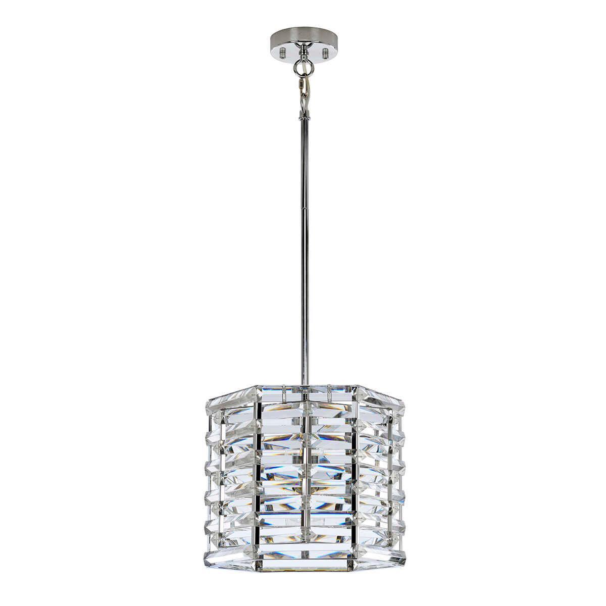 Elstead Shoal 1 Light Polished Nickel Ceiling Pendant-Ceiling Pendant Lights-Elstead Lighting-8-Tiffany Lighting Direct