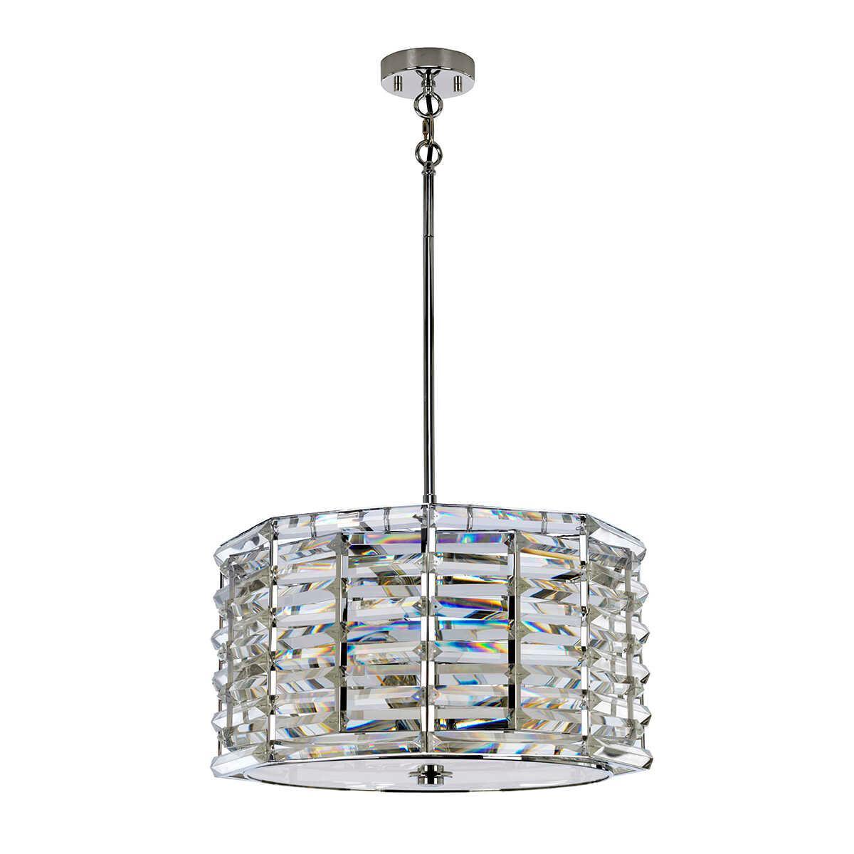 Elstead Shoal 4 Light Polished Nickel Ceiling Pendant-Ceiling Pendant Lights-Elstead Lighting-7-Tiffany Lighting Direct