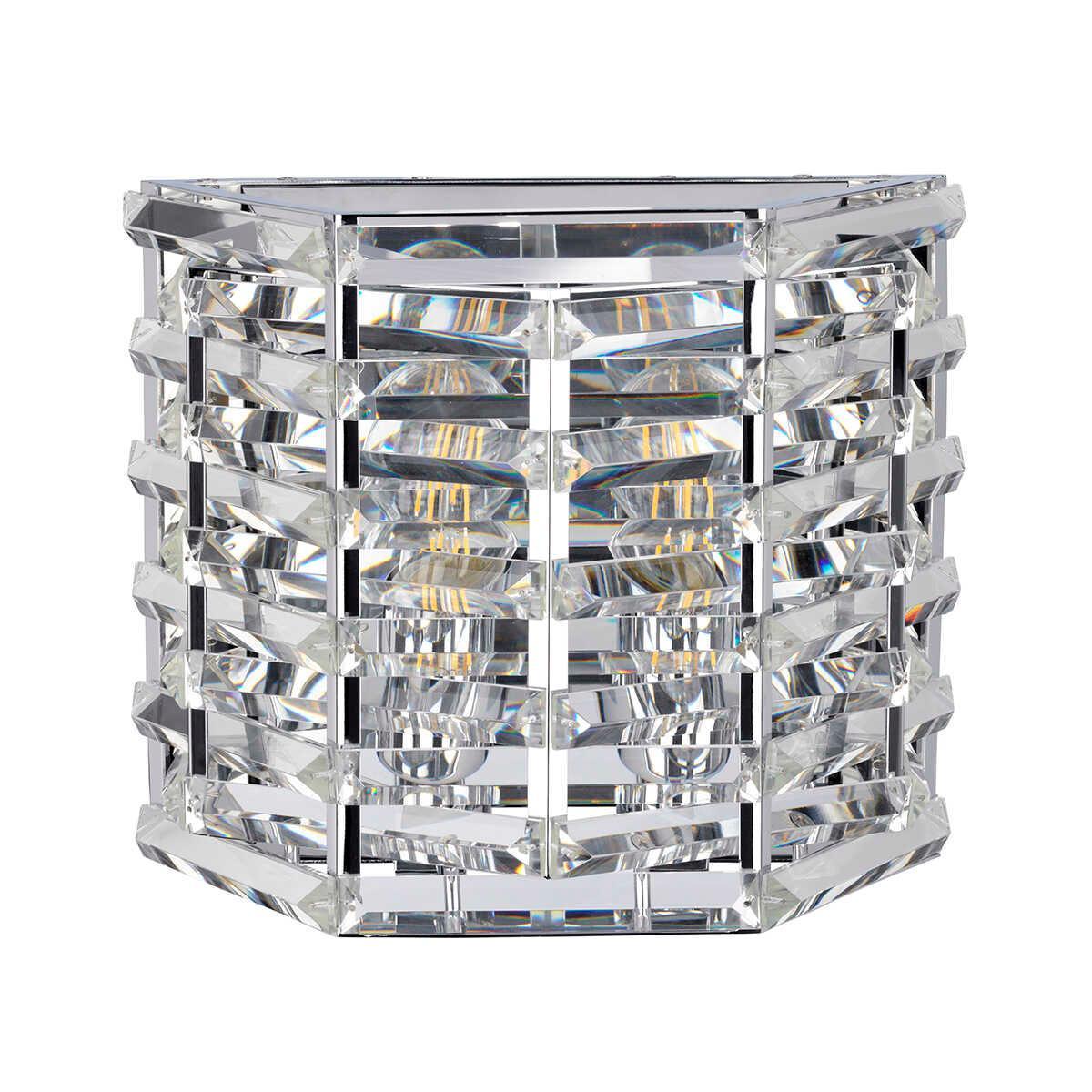 shoal 2 light polished nickel wall light elstead lighting Detailed Close Up