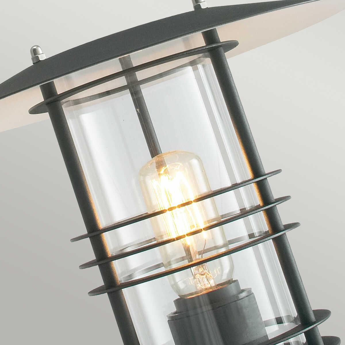 elstead stockholm black outdoor wall lantern Detailed Close Up