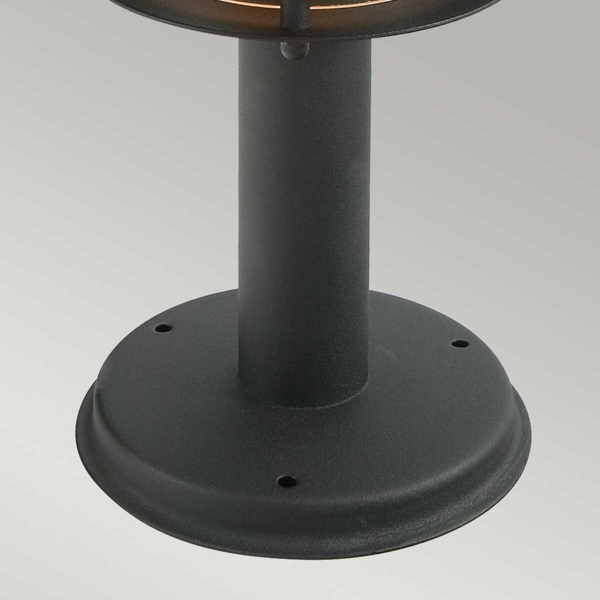 elstead stockholm large black outdoor pedestal lantern Living Room Close Up
