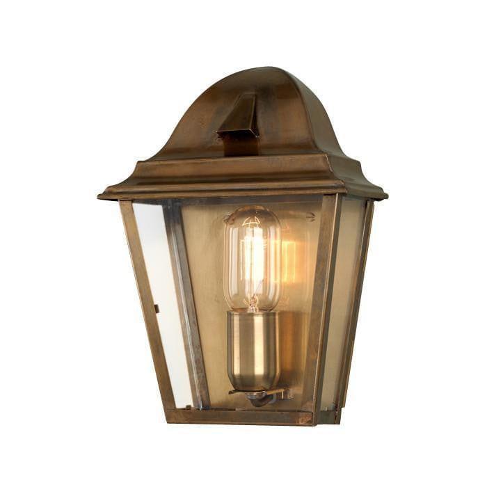 Elstead St James Aged Brass Finish Outdoor Wall Lantern 1