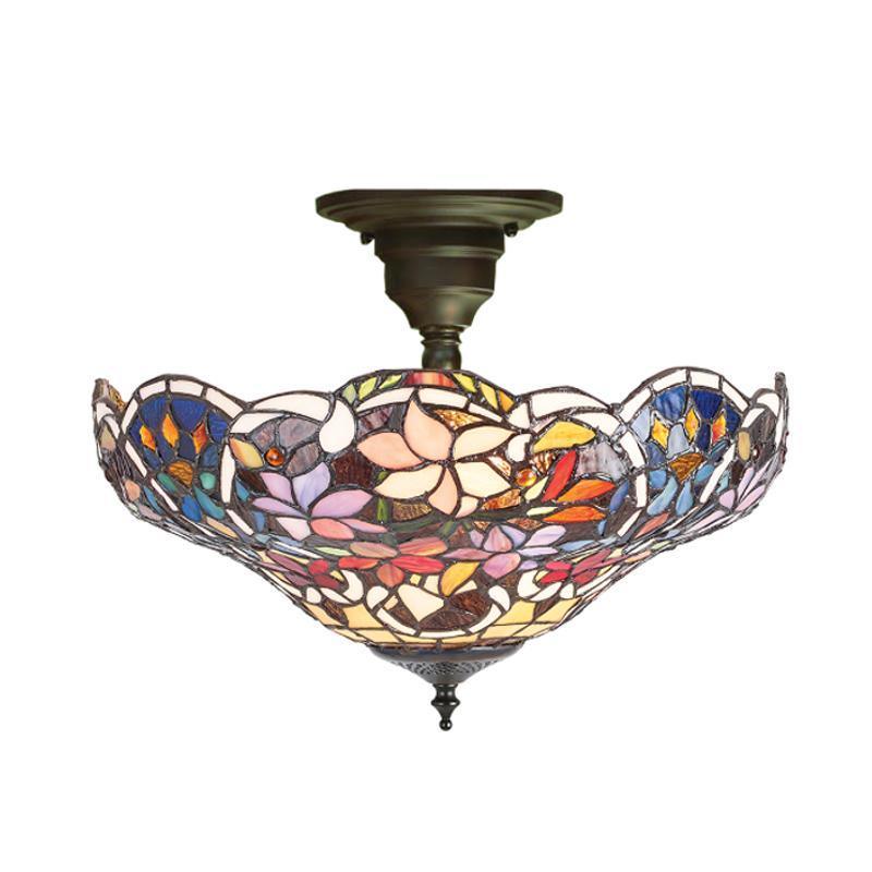 Sullivan Semi Flush Tiffany Ceiling Light by Interiors 1900
