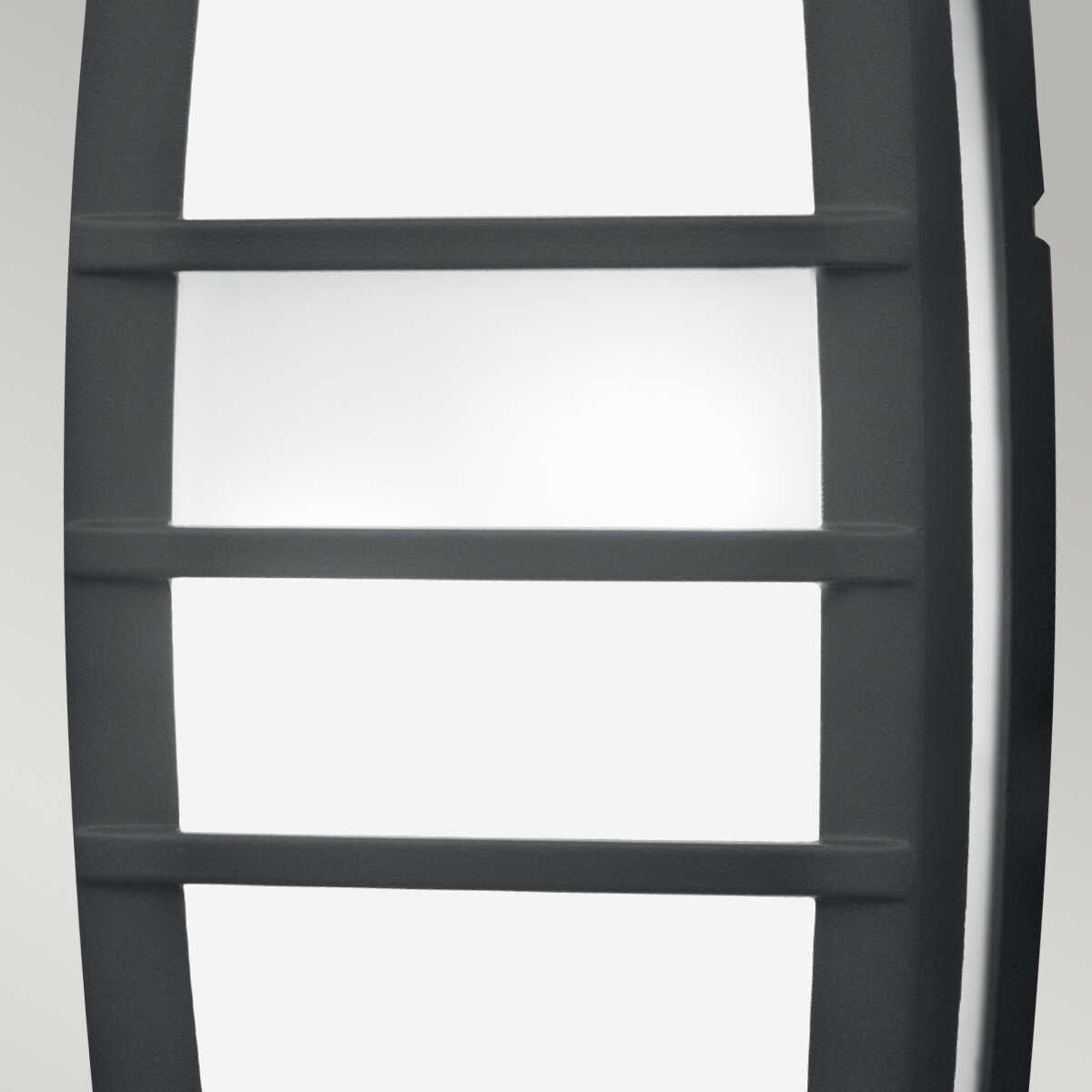 elstead seine medium graphite outdoor wall light Close Up LED Bulb