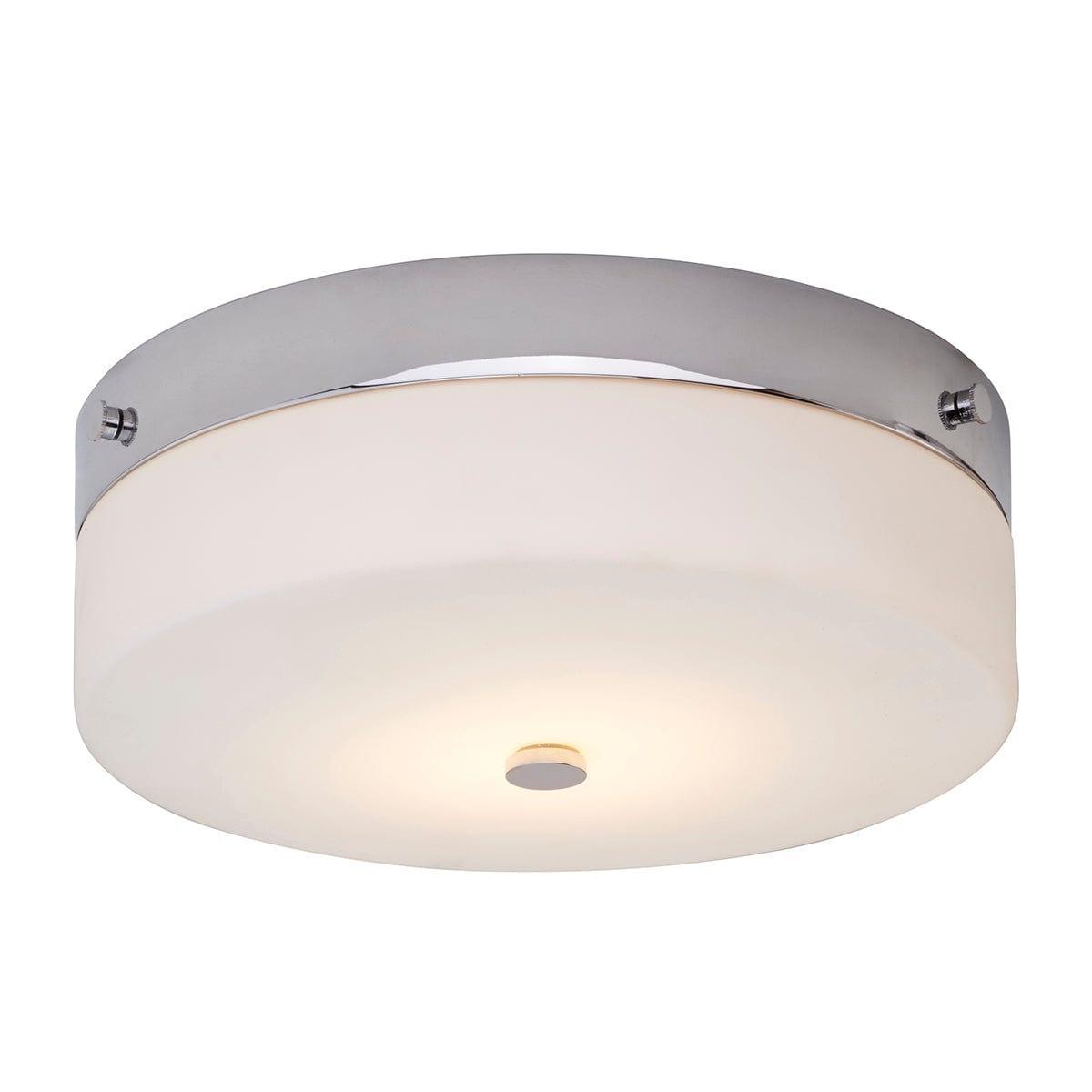 elstead tamar large flush polished chrome bathroom ceiling light