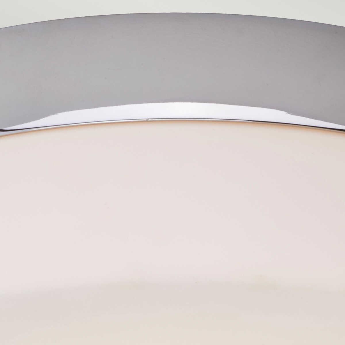 elstead tamar large flush polished chrome bathroom ceiling light Detailed Close Up