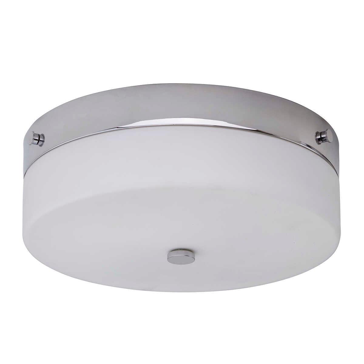 elstead tamar large flush polished chrome bathroom ceiling light Other Close Up
