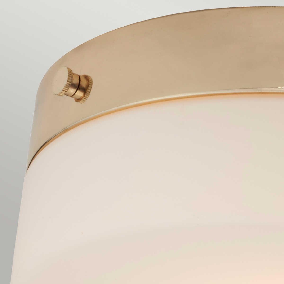 elstead lighting tamar large flush gold bathroom ceiling light Close Up