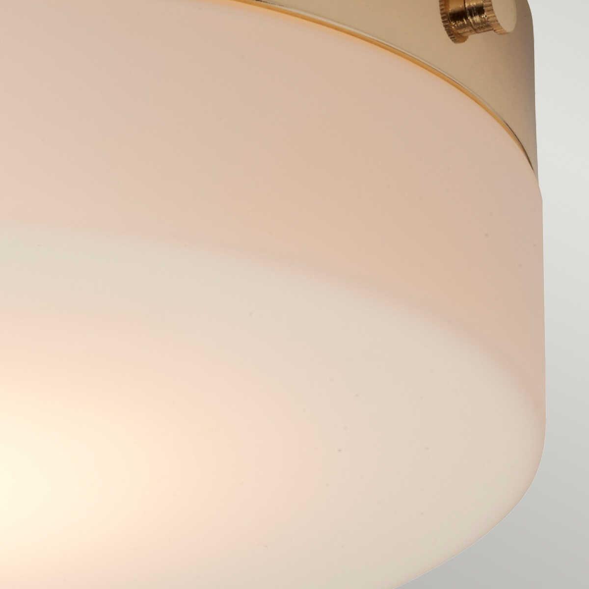 elstead lighting tamar large flush gold bathroom ceiling light Detailed Close Up