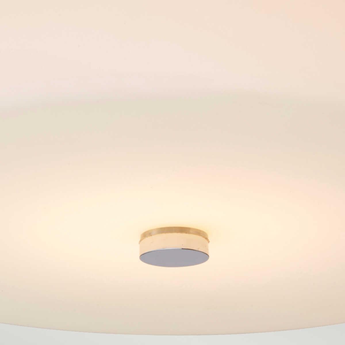 elstead tamar medium flush polished chrome bathroom ceiling light Close Up LED Bulb