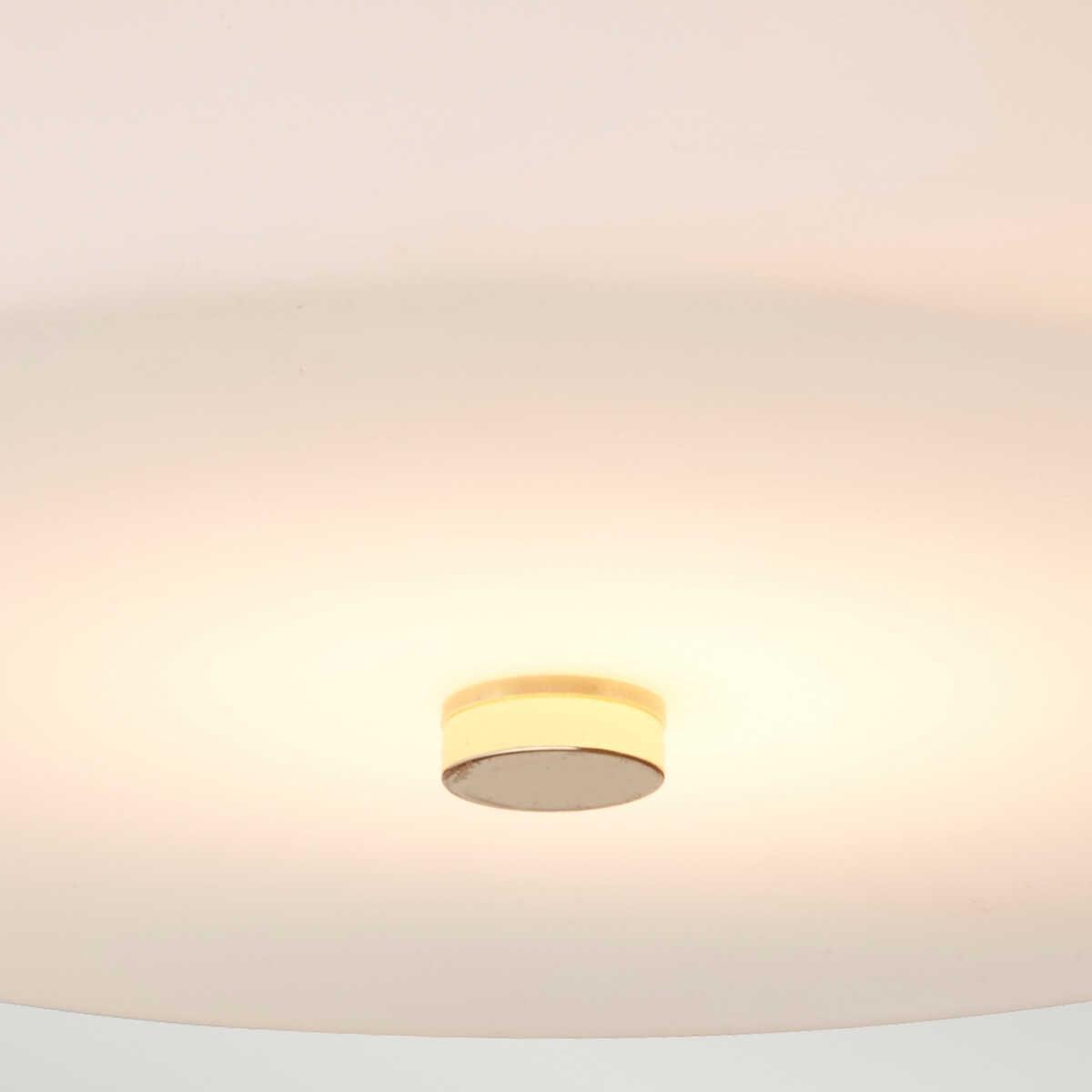 elstead lighting tamar medium flush gold bathroom ceiling light Close Up LED Bulb
