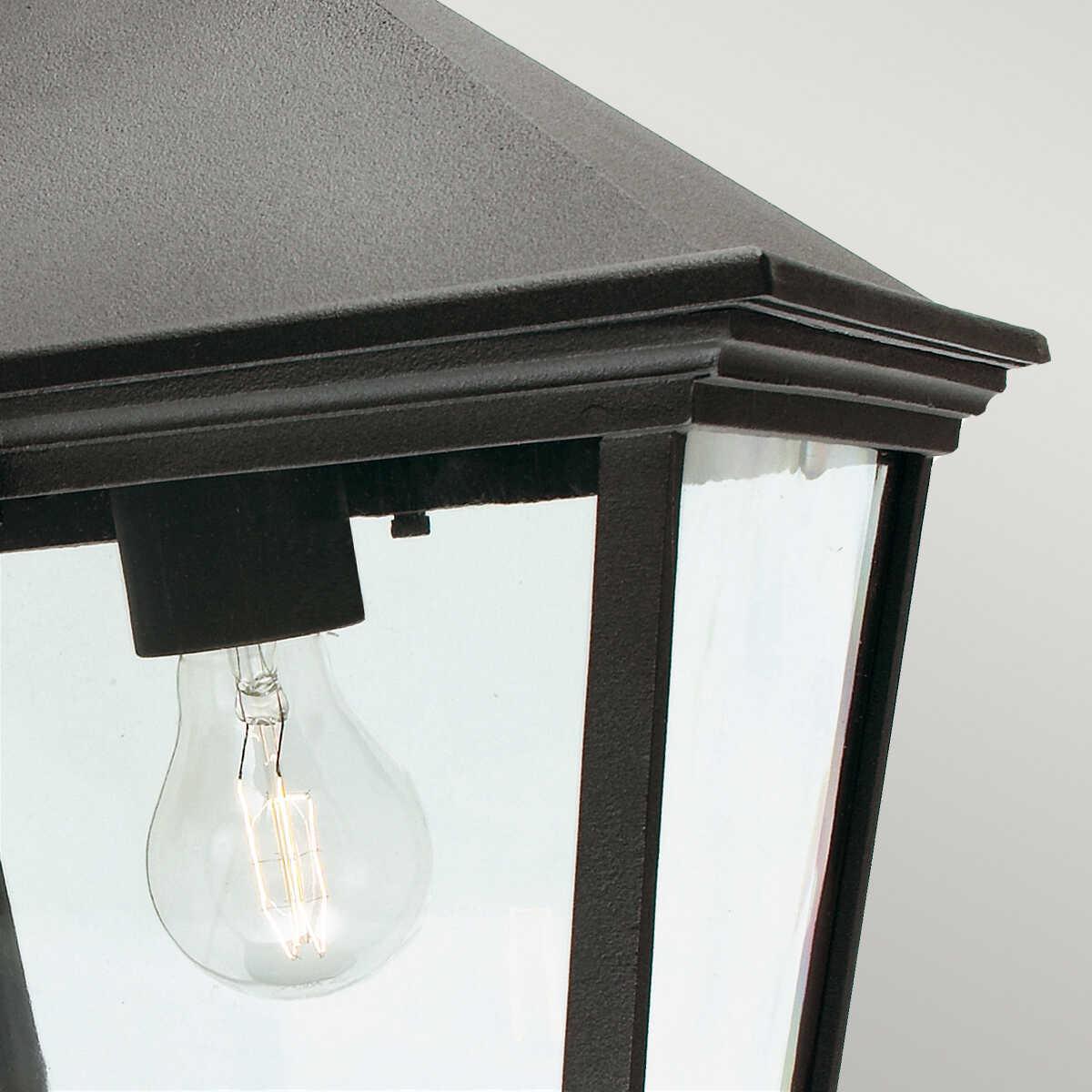 elstead turin grande black finish outdoor pendant lantern Living Room Close Up