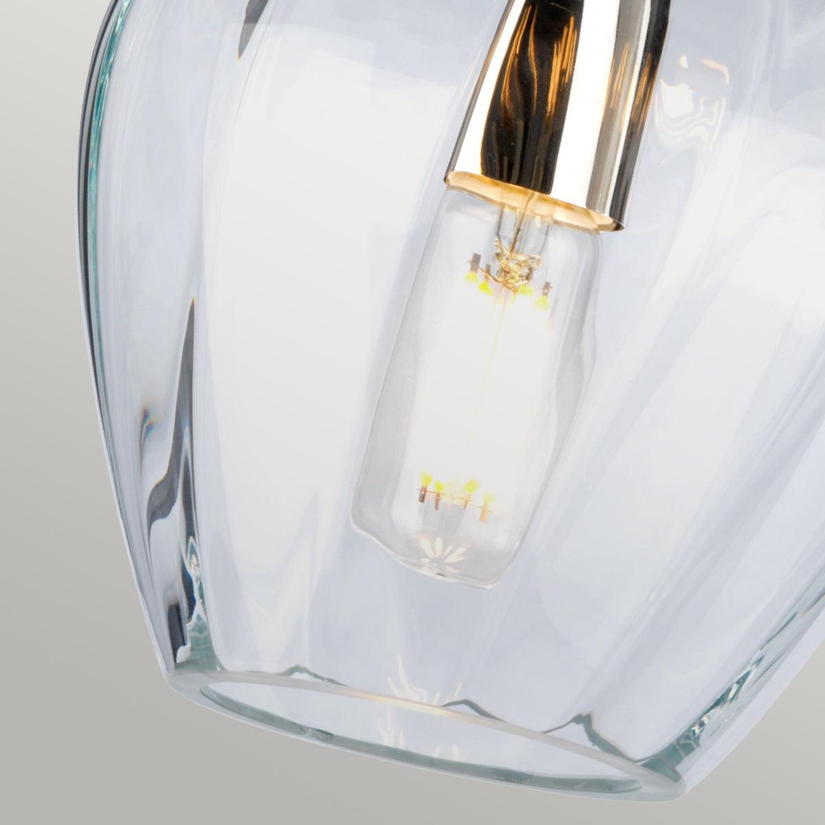 Elstead Tiber 1 Light Nickel Pendant - Clear Glass Shade-Ceiling Pendant Lights-Elstead Lighting-5-Tiffany Lighting Direct