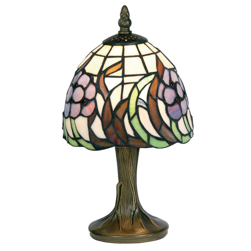 Tiffany Bedside Lamps - Blue Flower Tiffany Bedside Lamp OT 50 BF
