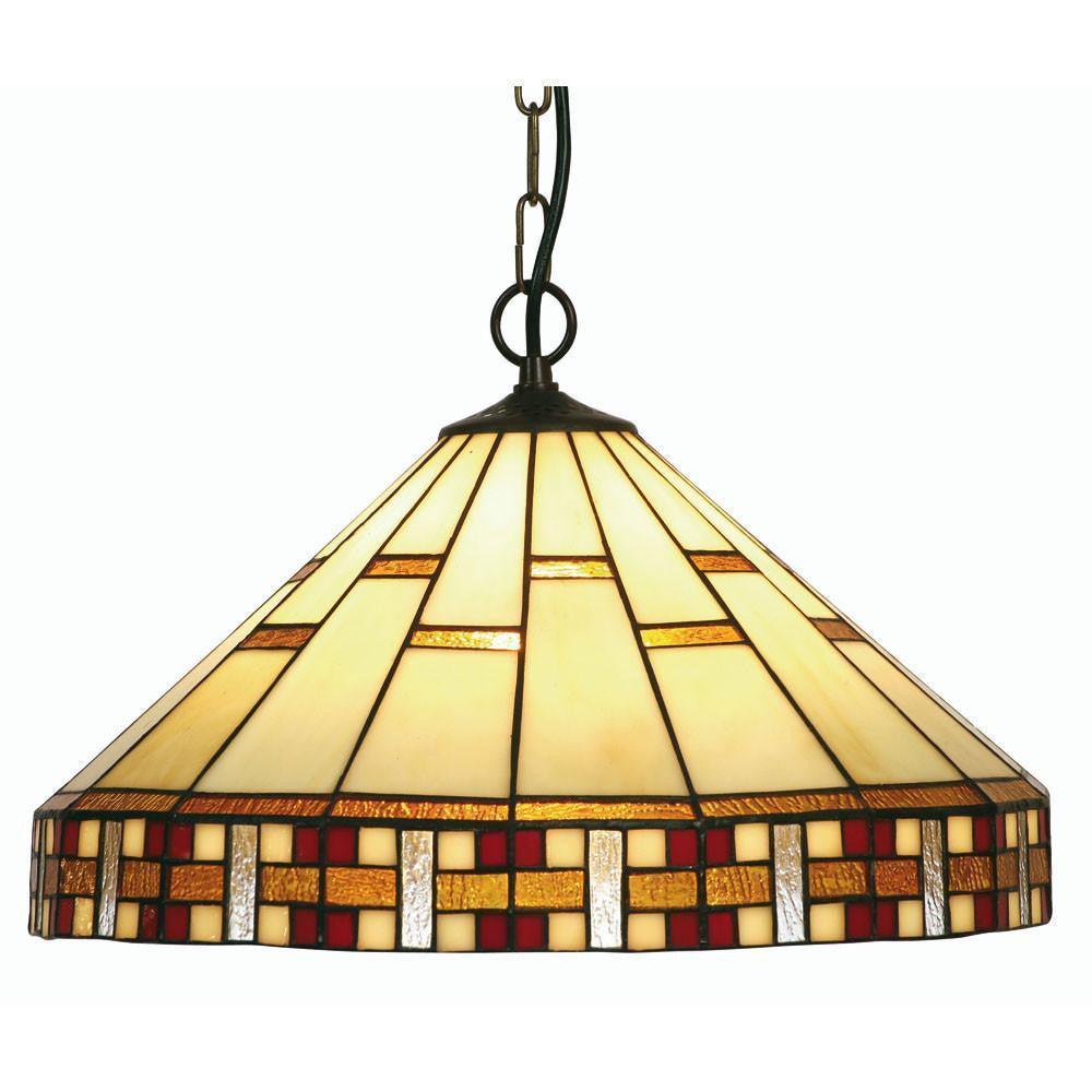 Tiffany Ceiling Pendant Lights - Aremisa Tiffany Ceiling Light 1 Bulb Fitting OT 8130/16P
