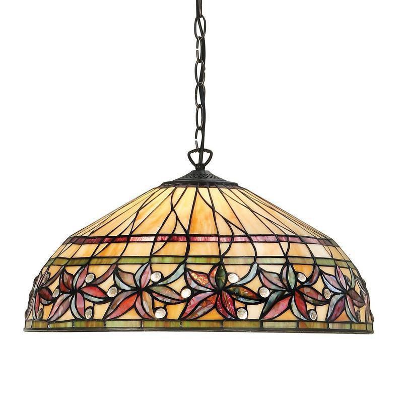 Tiffany Ceiling Pendant Lights - Ashtead Large Tiffany Ceiling Light,1 Bulb