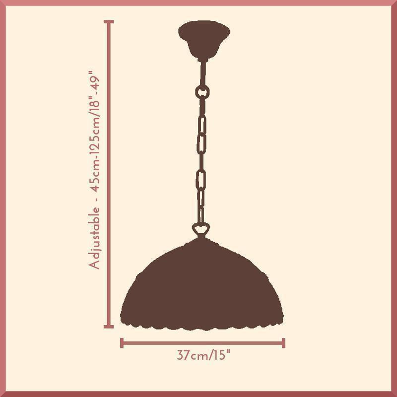 Tiffany Ceiling Pendant Lights - Pearl Tiffany Ceiling Pendant Light Single Bulb Fitting T06/M & SU02