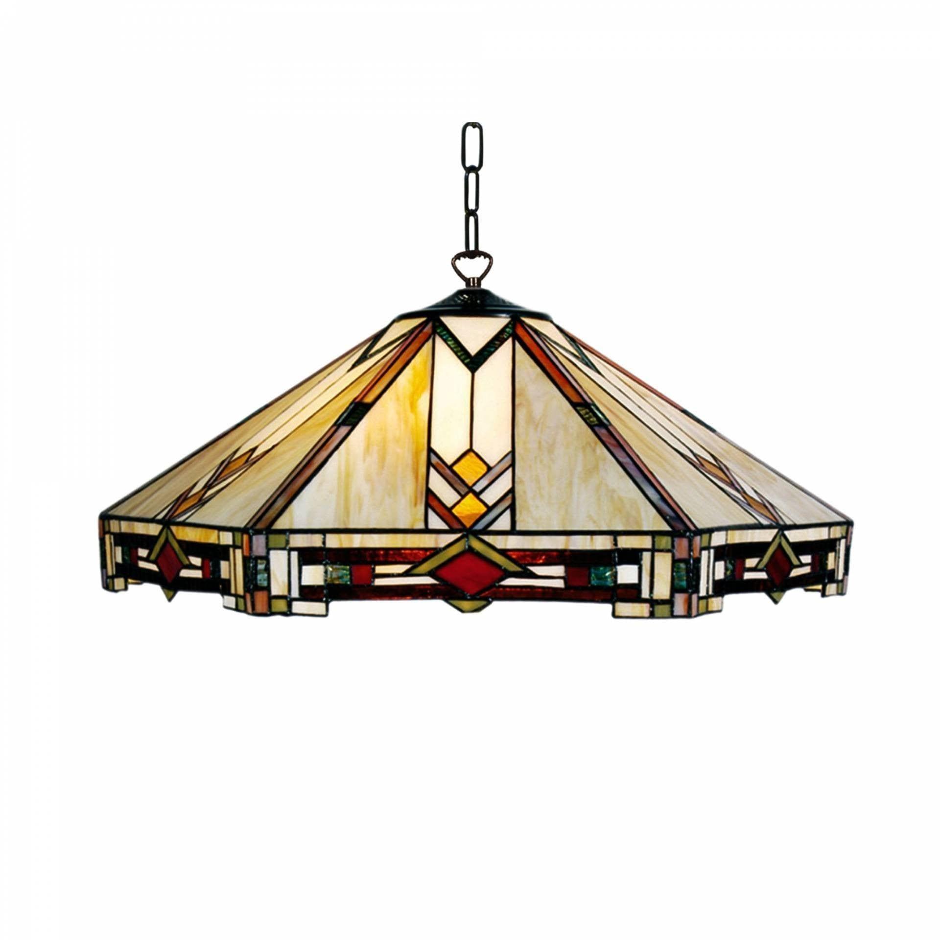 Tiffany Ceiling Pendant Lights - Prairie Large Tiffany Ceiling Pendant Light,Adjustable Chain,Single Bulb Fitting