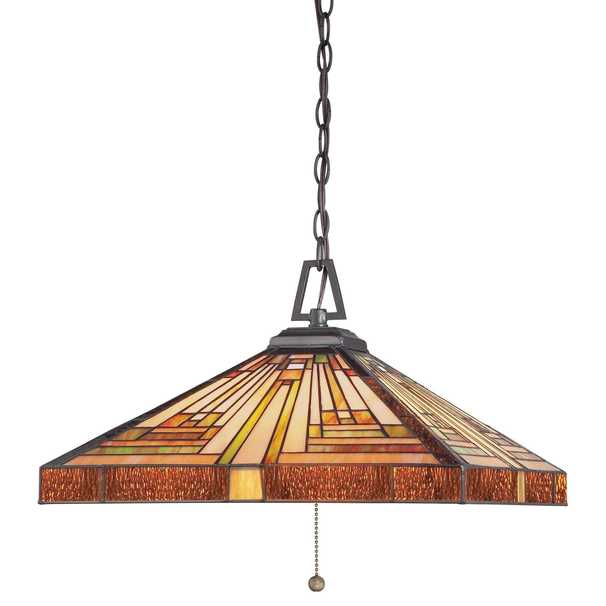 Tiffany Ceiling Pendant Lights - Quoizel Tiffany Stephen Large Ceiling Pendant Light QZ/STEPHEN/3P