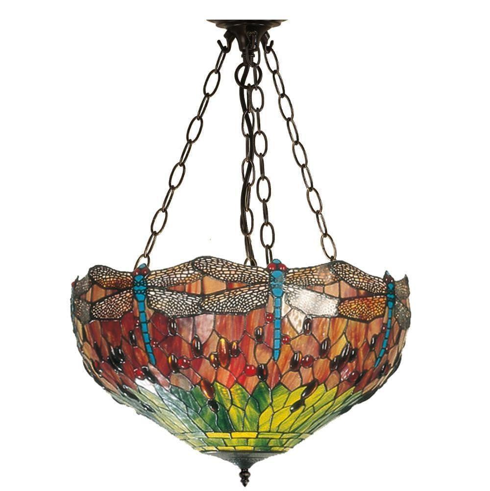 Inverted Ceiling Pendant Lights - Flame Dragonfly Inverted Pendant Light (adjustable Chain)