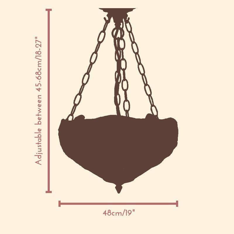 Inverted Ceiling Pendant Lights - London Inverted Ceiling Pendant Light (fancy Chain)