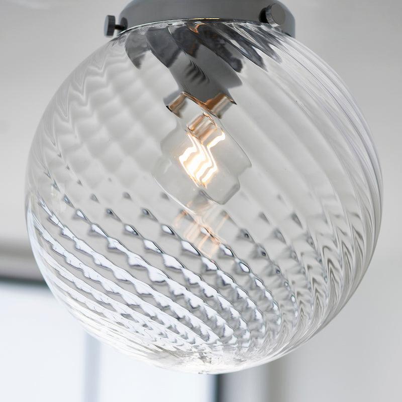 milston 1 light flush bathroom ceiling light light by Endon Lighting Bedroom Close Up Image